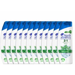 Head & Shoulders Menthol Fresh 2in1 Anti-Roos Shampoo&Conditioner - 12 x 270ml - Voordeelverpakking